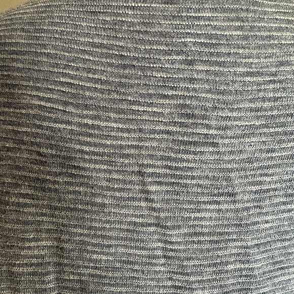 Madewell blue and white ribbed lightweight Cardigan with pockets - Picture 4 of 7